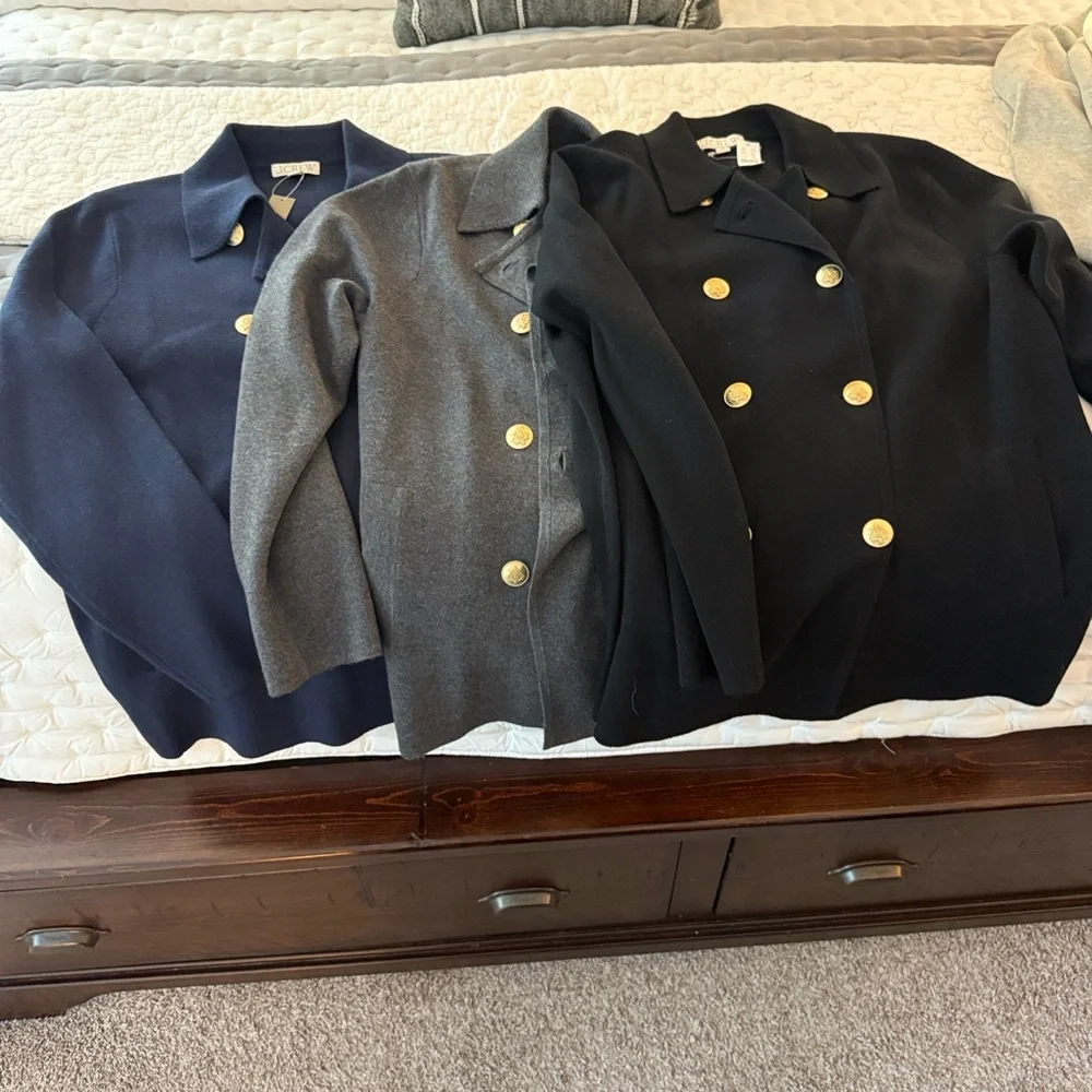 J. Crew Warwick Sweater Blazer NWT Lot Of 3 - Picture 1 of 6